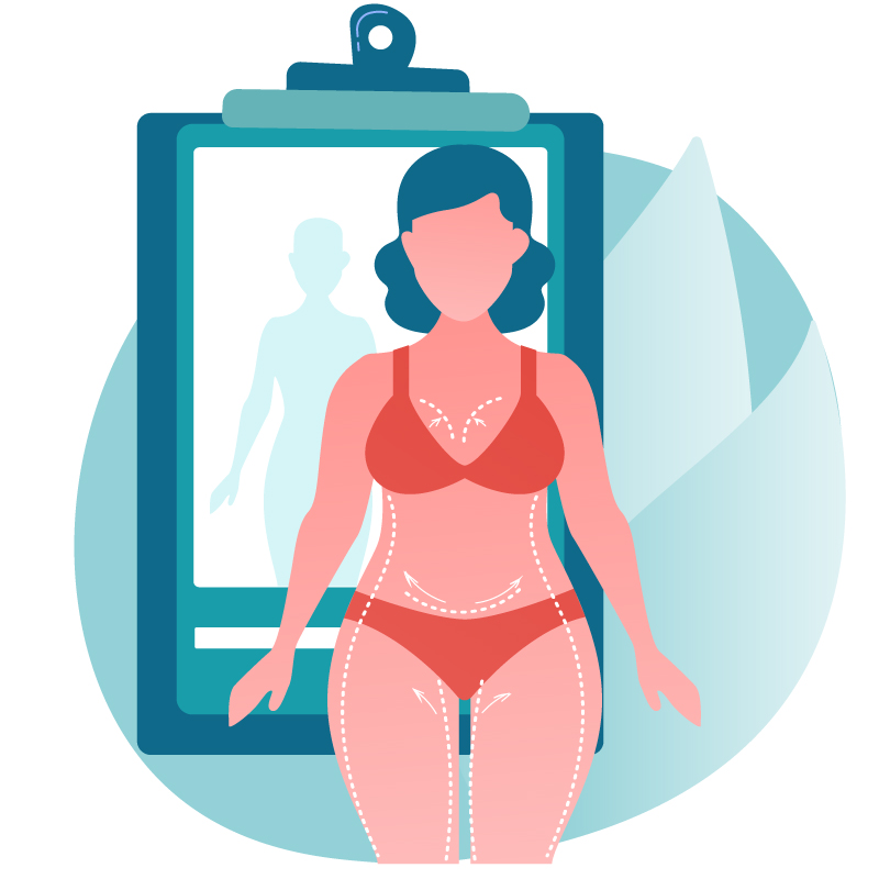 Illustratie van body contouring